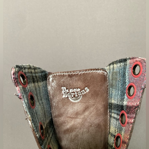 Doc Martens Plaid Foldover Triumph 1914 UK3 US 5 EU 36 Brown Leather - Picture 5 of 5